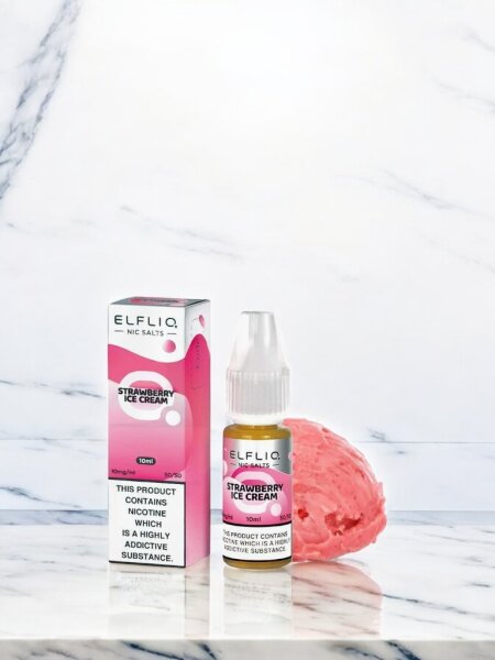 Elfbar Elfliq Strawberry Ice Cream 10ml Nikotin Salz Liquid